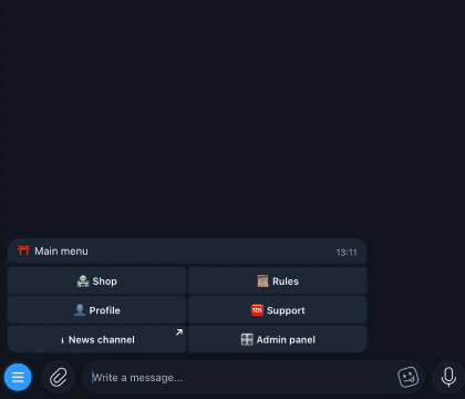 Telegram E-Commerce bot preview