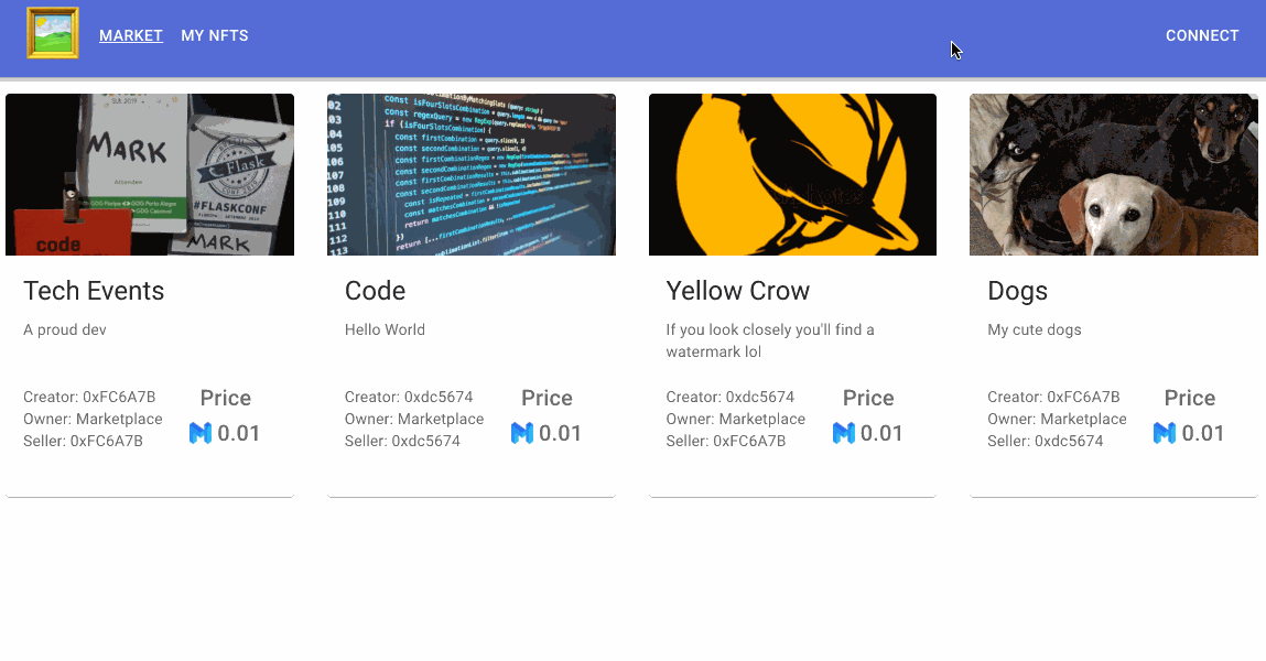 NFT Marketplace preview